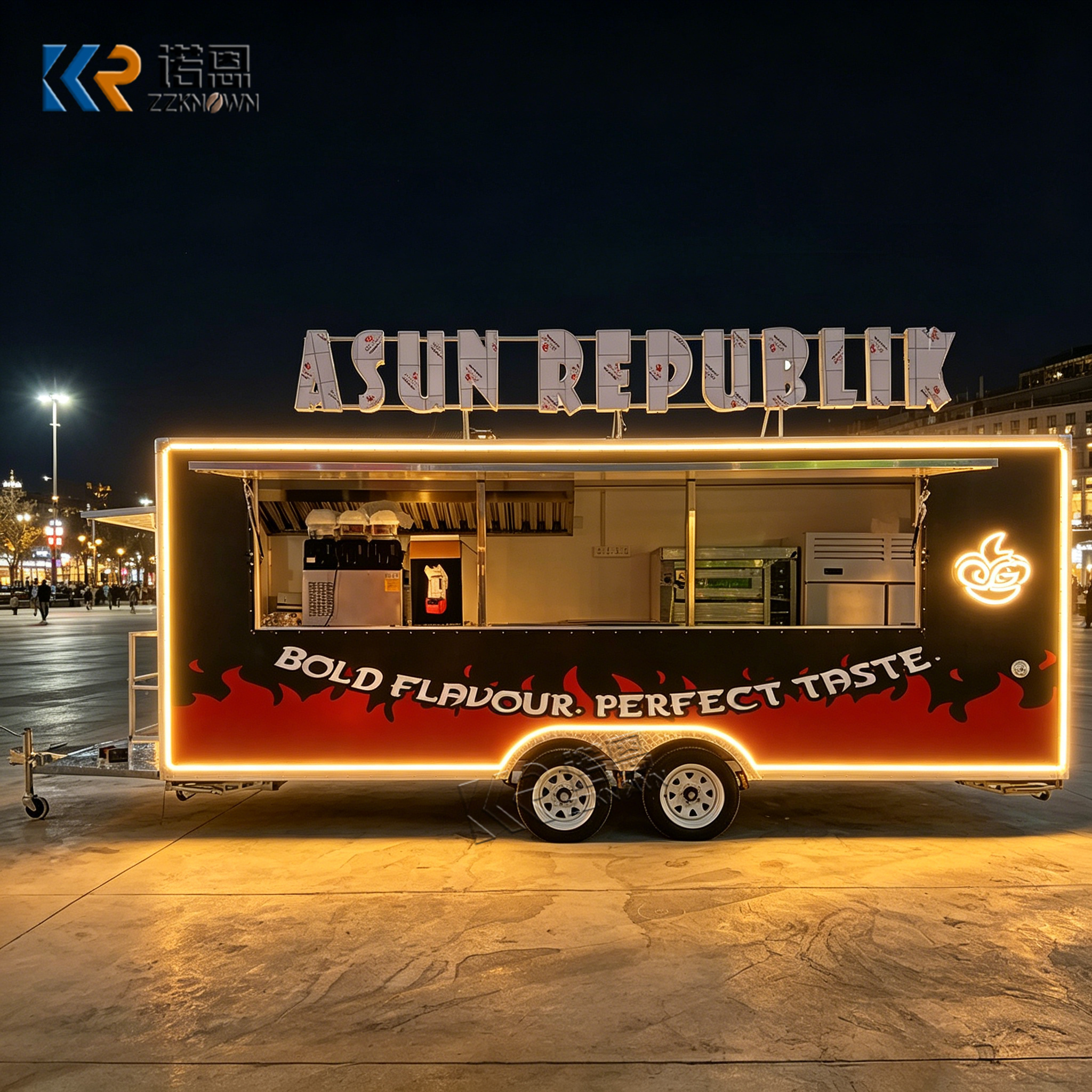 Food Snacks Business - Mobile Food Truck with Exhaust System