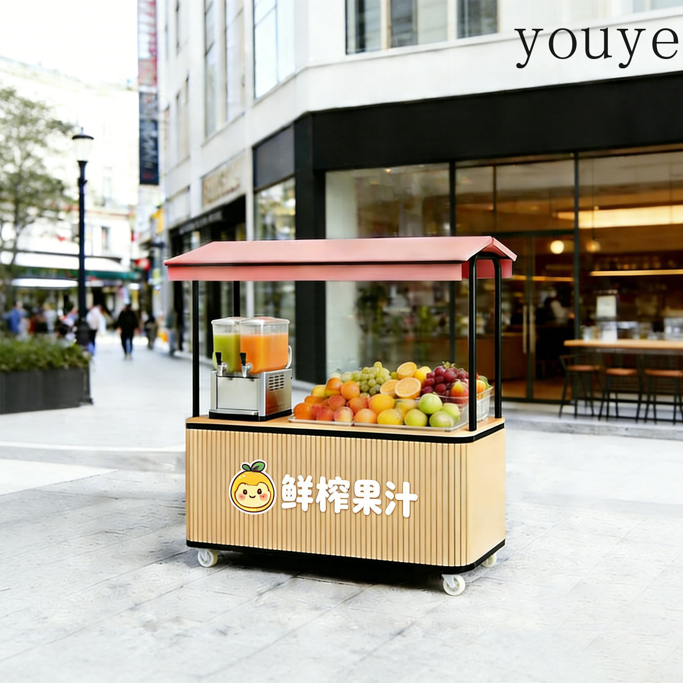 Street Food Snacks - Commercial street stall carts, outdoor food