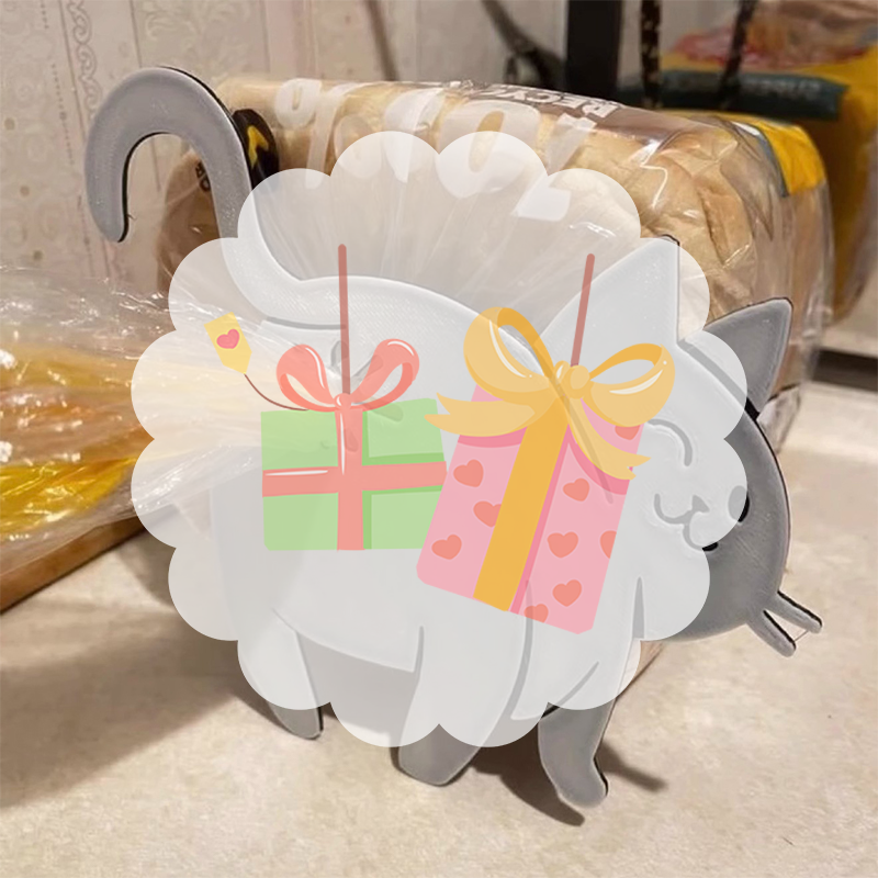 2pcs 3D Cat Butt Bread Bag Cli - Food Lovers Snacks ulasan dan harga