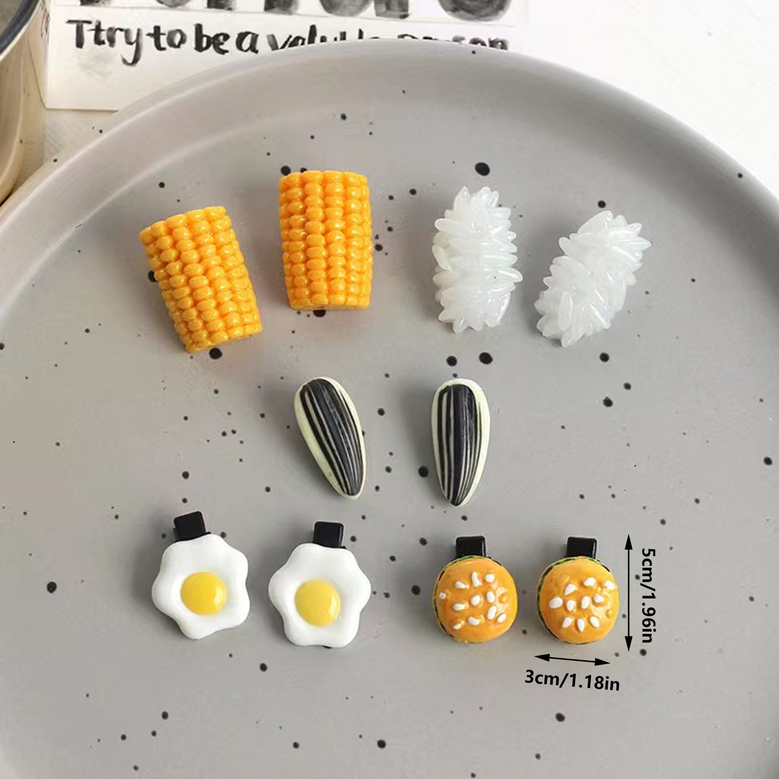 Mini Food Hair Clips Set Reali - Food Like Snacks ulasan dan harga