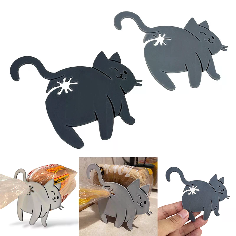 2pcs 3D Cat Butt Bread Bag Cli - Food Lovers Snacks ulasan dan harga