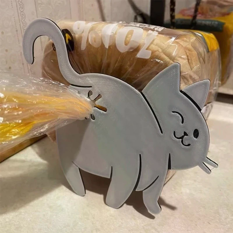 2pcs 3D Cat Butt Bread Bag Cli - Food Lovers Snacks ulasan dan harga