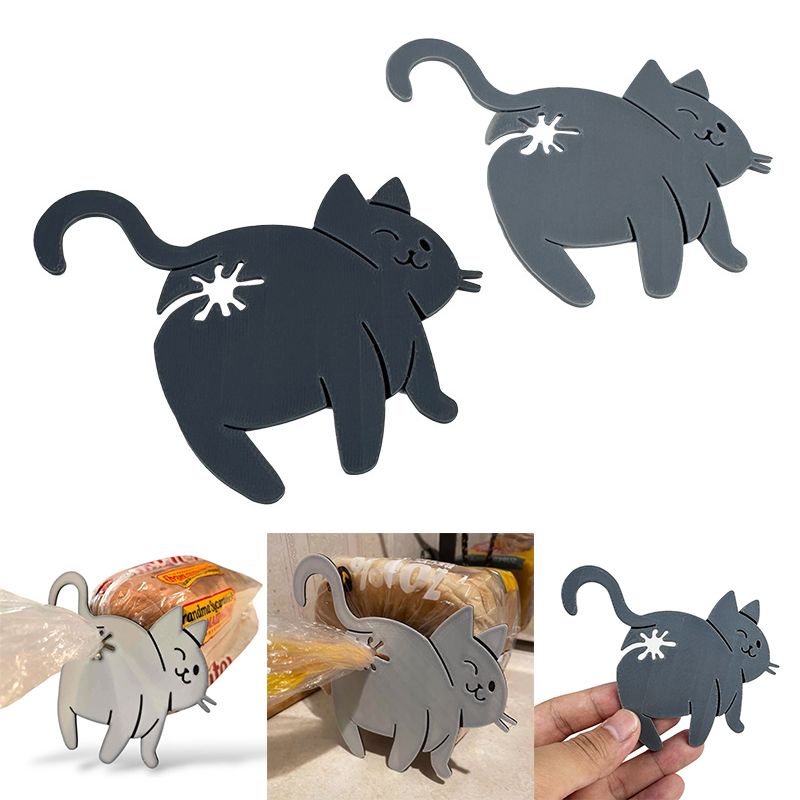 2pcs 3D Cat Butt Bread Bag Cli - Food Lovers Snacks ulasan dan harga
