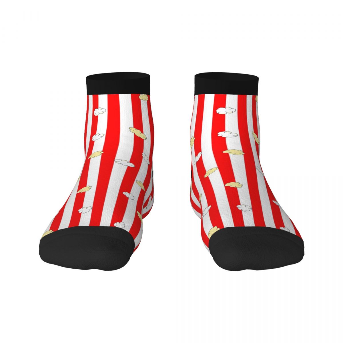 Cute Popcorn Striped Socks Sof - Food Lovers Snacks ulasan dan harga