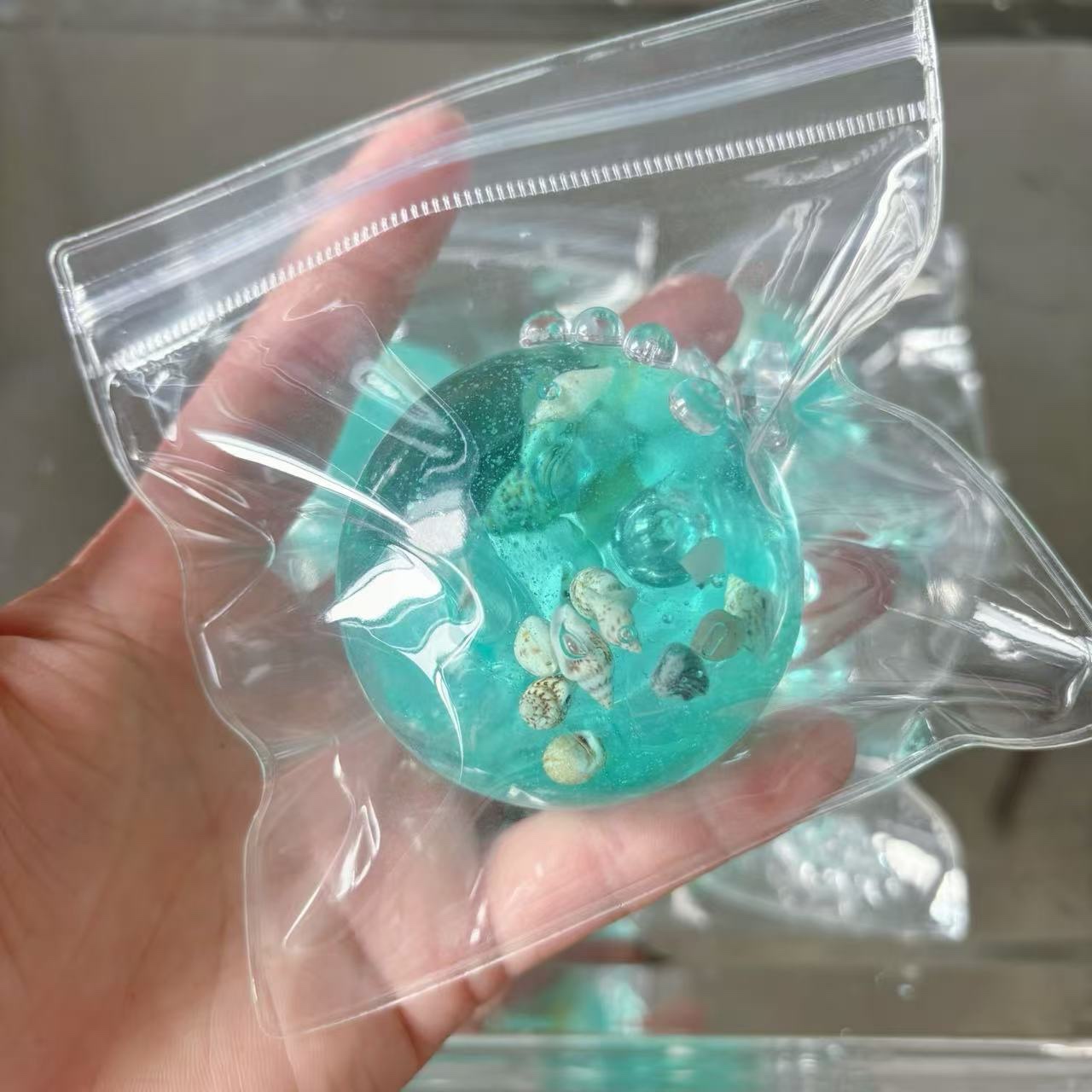 Blue Maltose Sea Squishy Fidge - Spicy Food Snacks ulasan dan harga