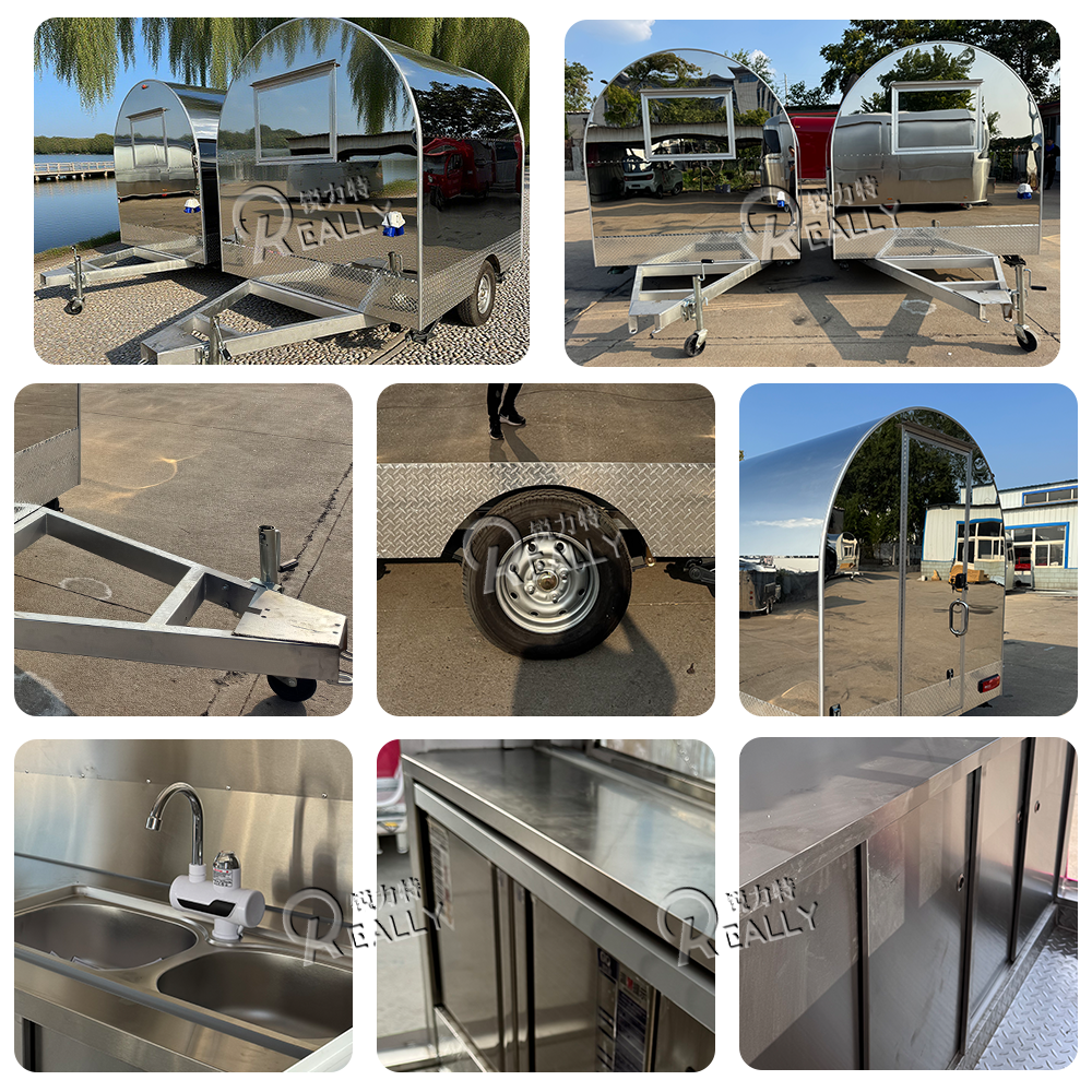 Stainless steel Mobile Food Ca - Food Snacks Business ulasan dan harga
