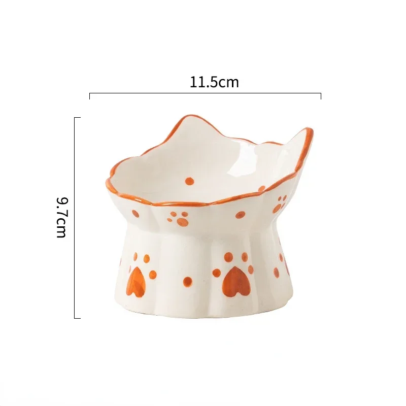 Cat Ceramic Food Bowl Elevated - Food Drink Snacks ulasan dan harga
