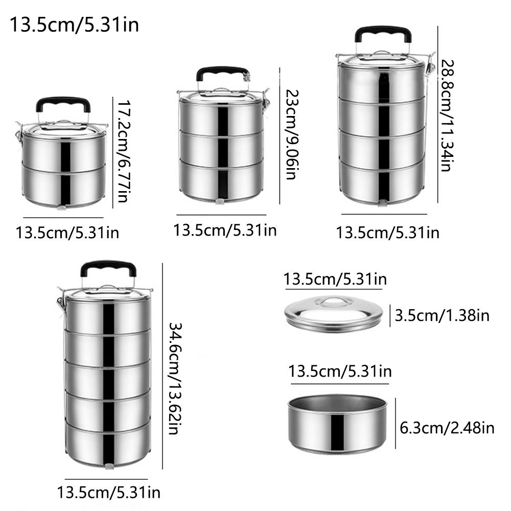 Stackable Lunch Snack Box Stai - Snacks Food Warmer ulasan dan harga
