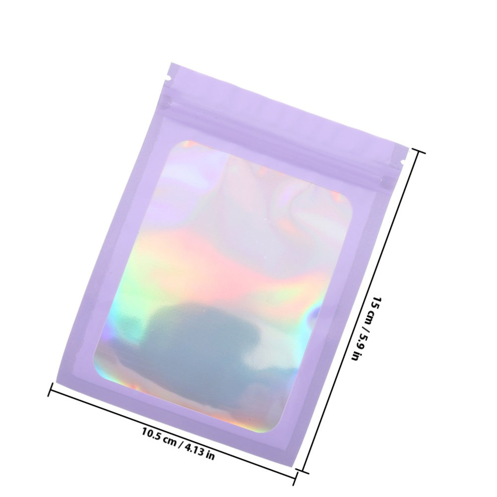 50Pcs Holographic Resealable B - Food Snacks Business ulasan dan harga