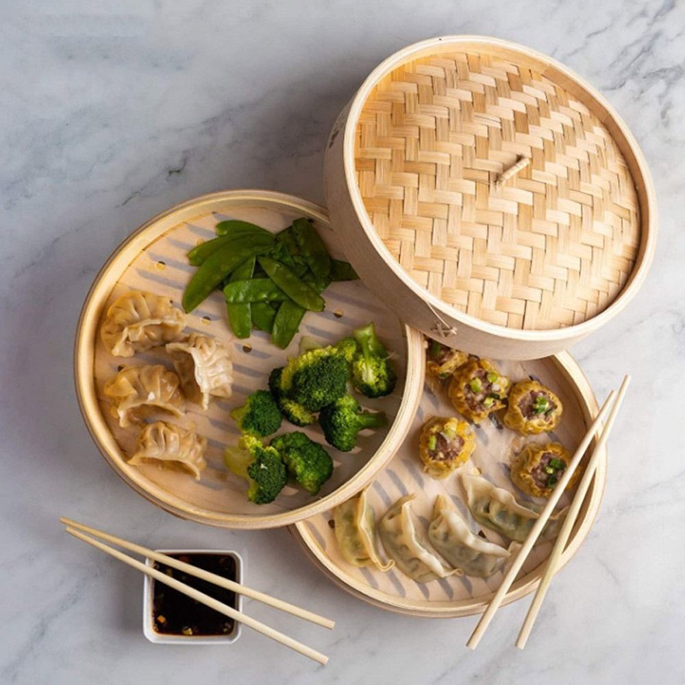 Chinese Steamer Bamboo Steamer - Food Like Snacks ulasan dan harga