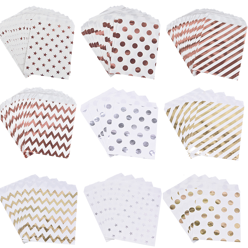 25/50pcs Rose Gold Candy Paper - Food Like Snacks ulasan dan harga