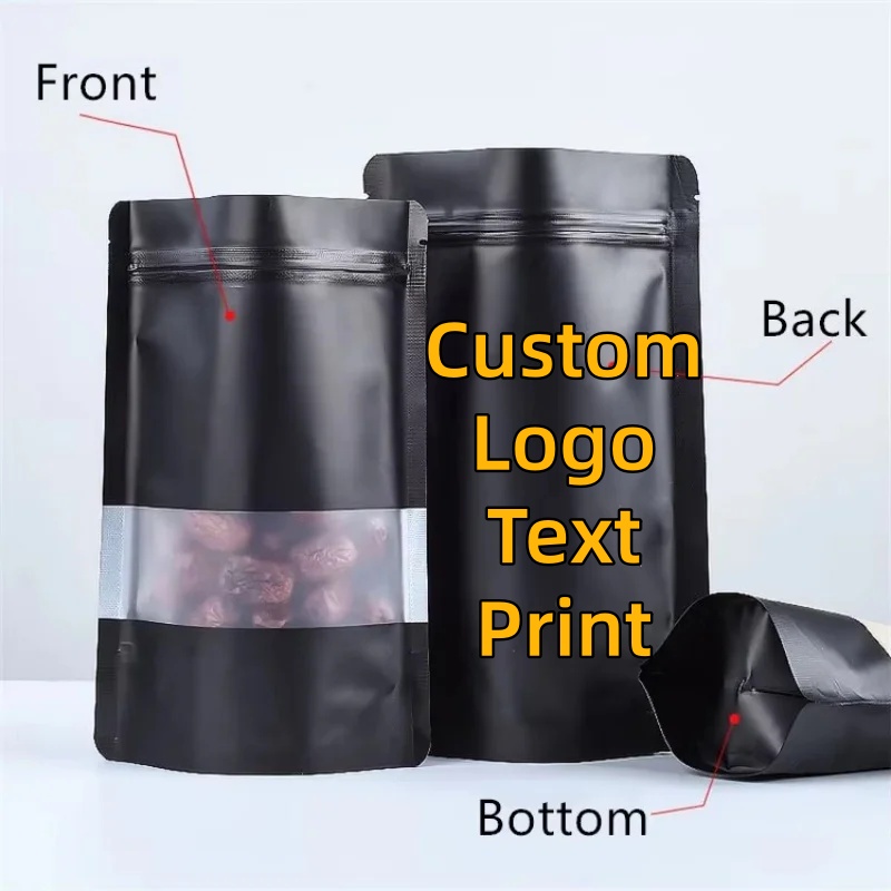 100PCS Stand-up Matte Black Al - Food Like Snacks ulasan dan harga