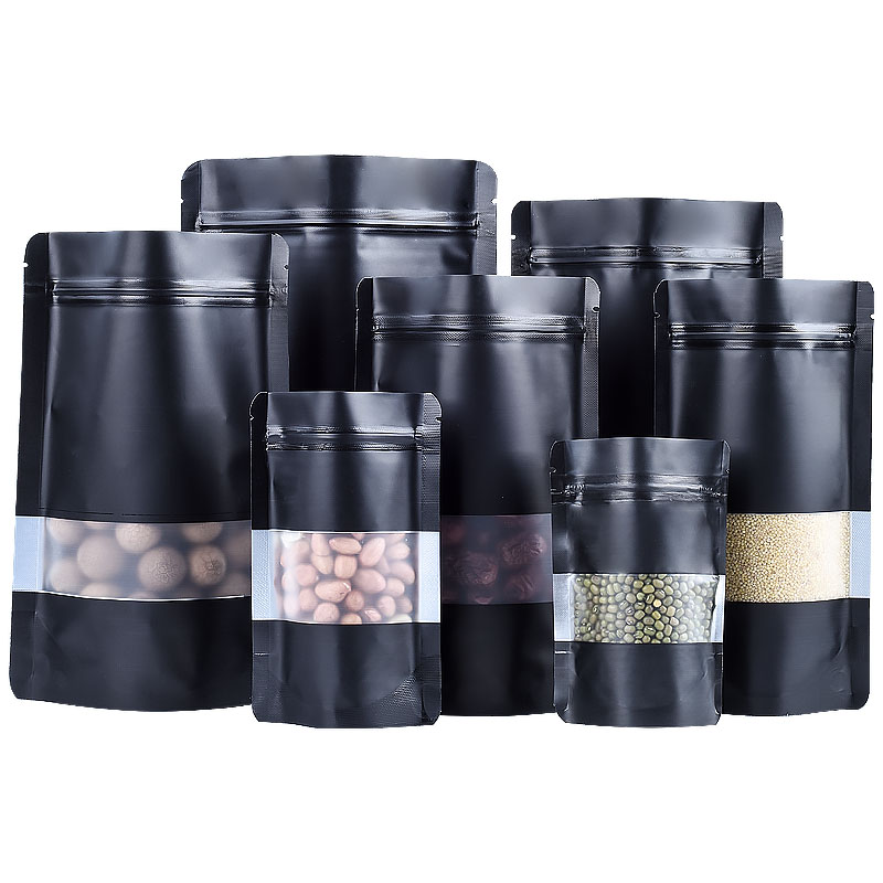 100PCS Stand-up Matte Black Al - Food Like Snacks ulasan dan harga