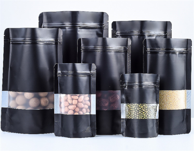 100PCS Stand-up Matte Black Al - Food Like Snacks ulasan dan harga