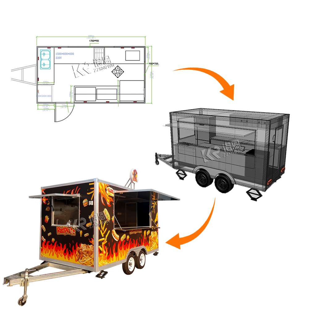 High Quality Food Cart Caravan - Food Snacks Business ulasan dan harga