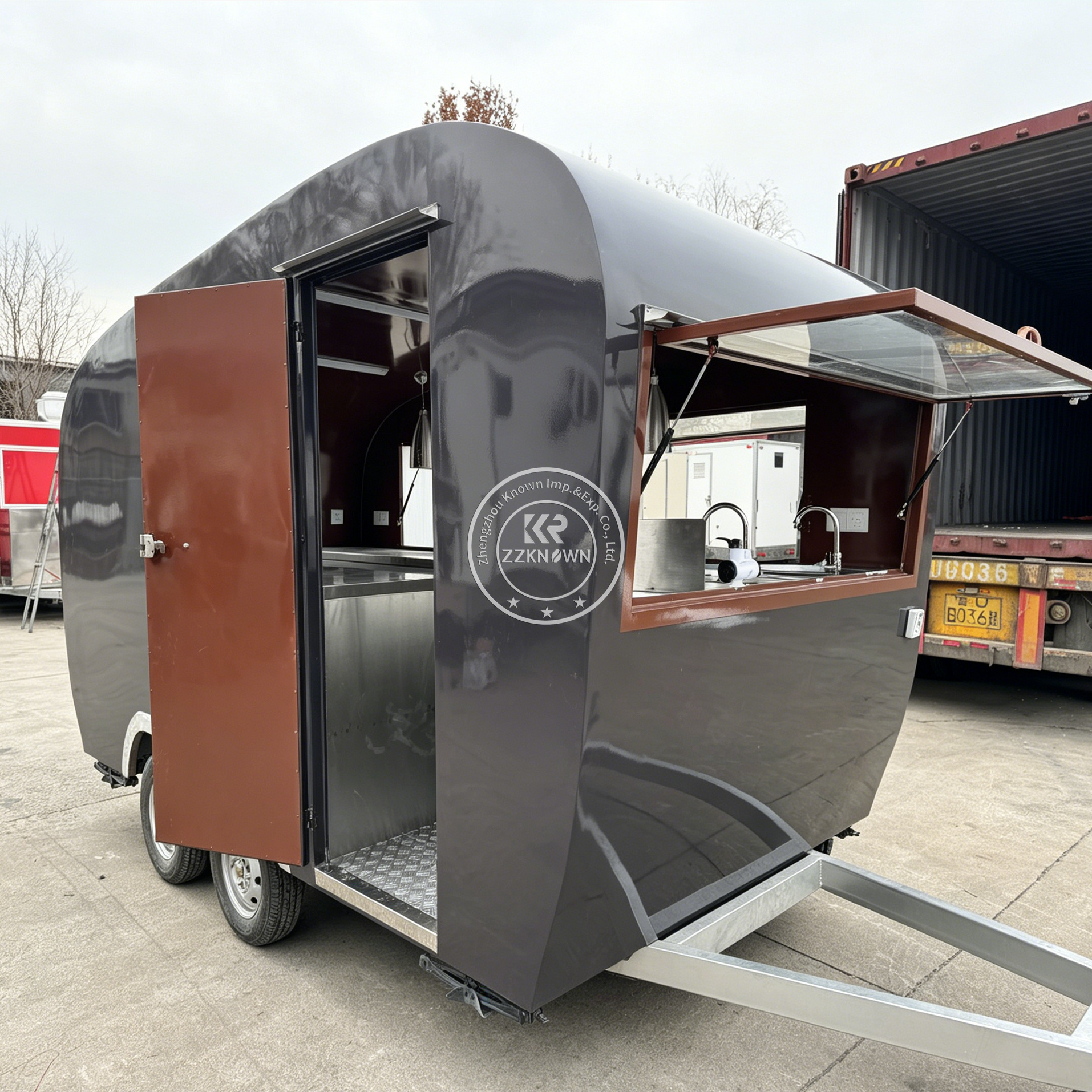 Outdoor Mobile Coffee Bubble T - Food Truck With Snacks ulasan dan harga