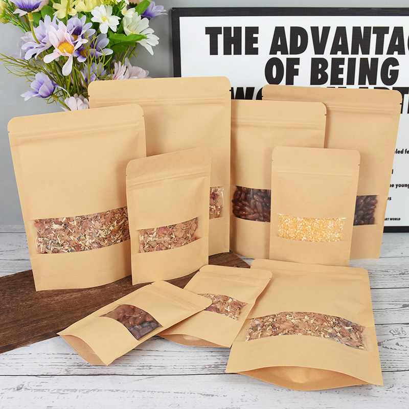 20/50pcs Kraft Paper Zip Lock  - Food Like Snacks ulasan dan harga