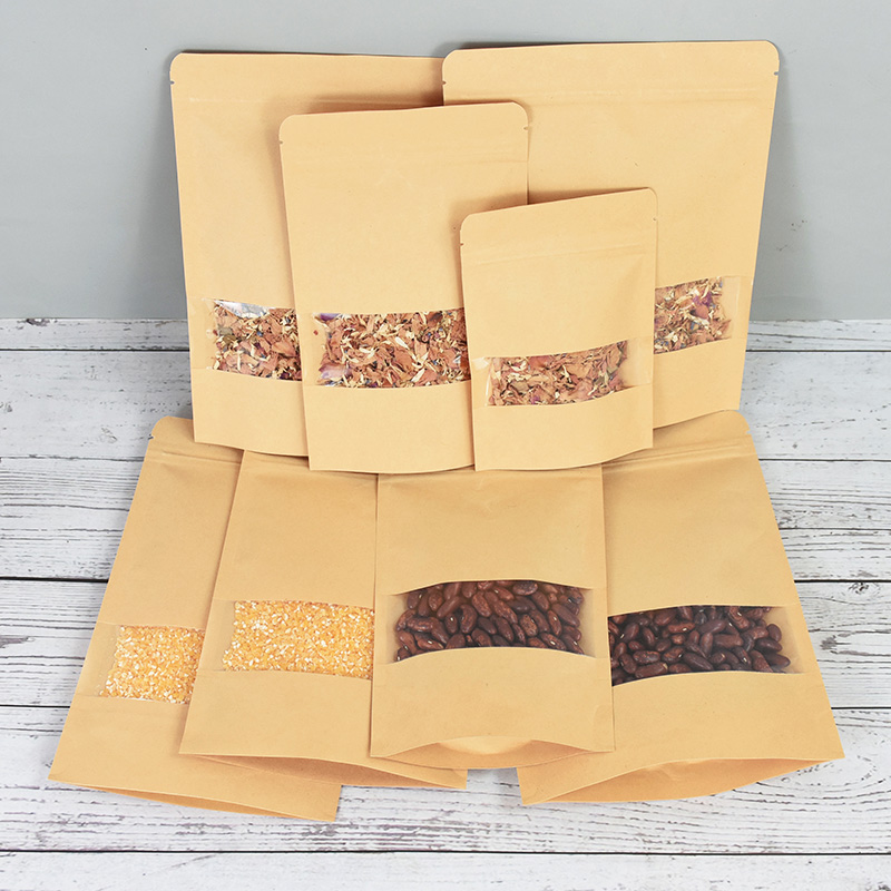 20/50pcs Kraft Paper Zip Lock  - Food Like Snacks ulasan dan harga