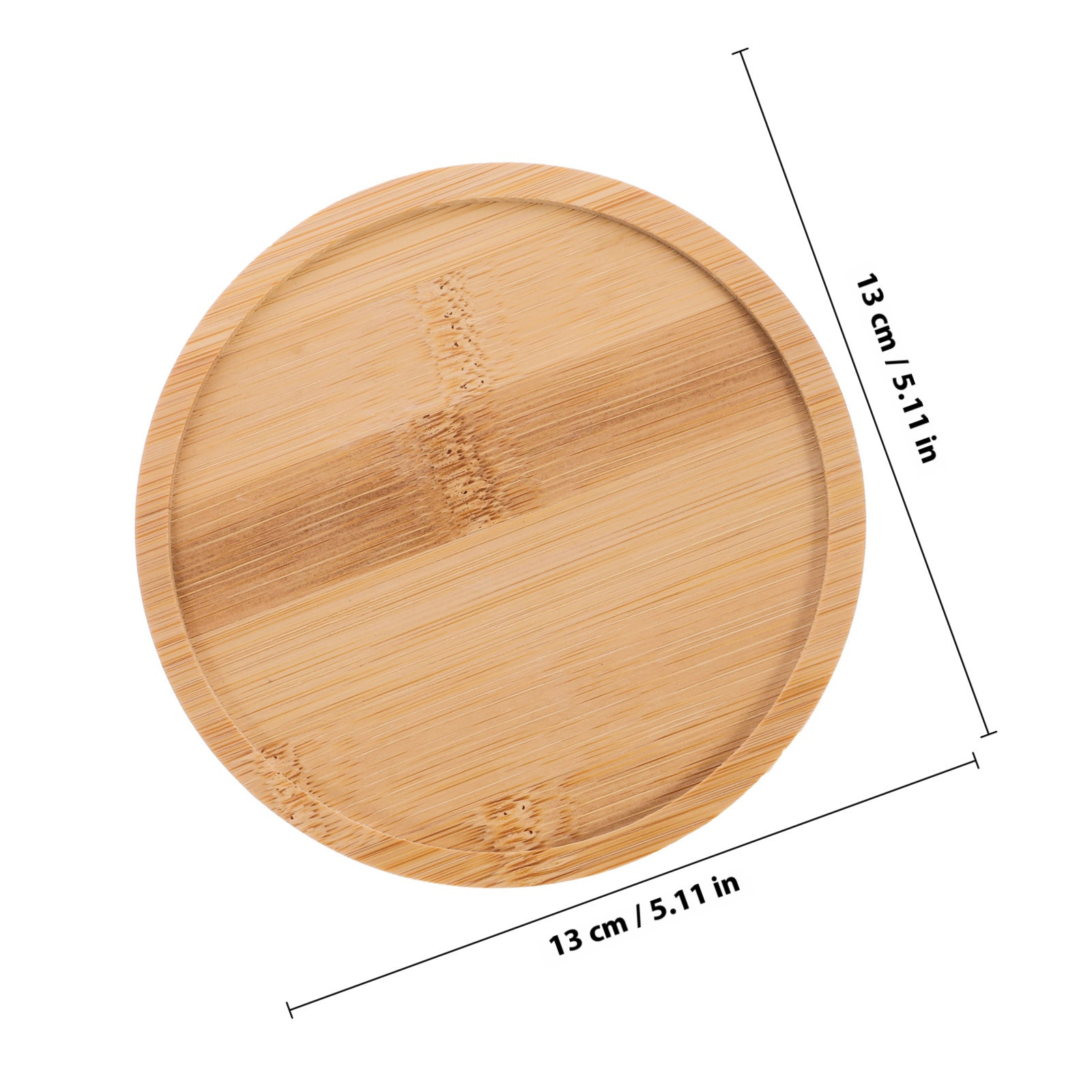2Pcs Wooden Serving Trays Roun - Food Drink Snacks ulasan dan harga