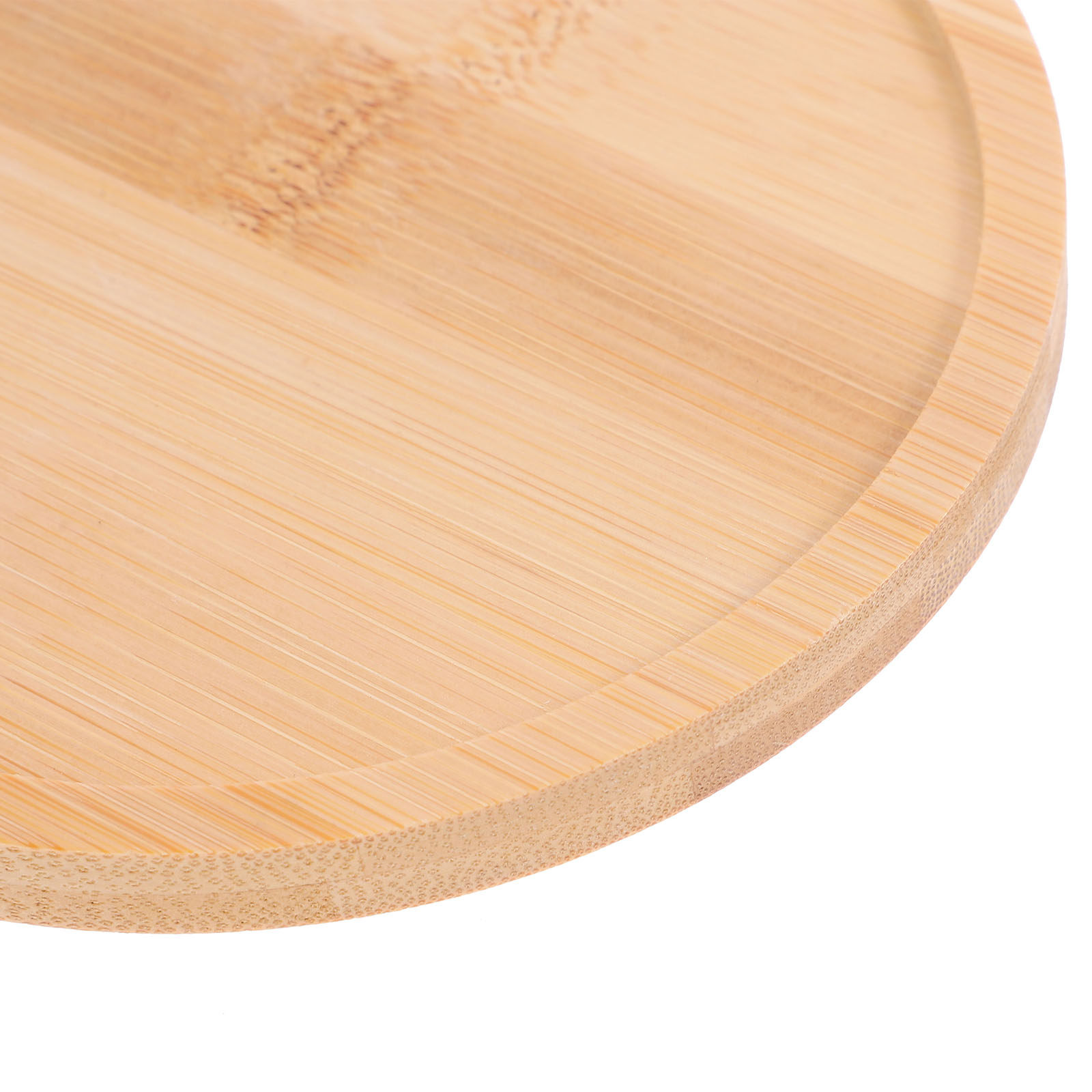 2Pcs Wooden Serving Trays Roun - Food Drink Snacks ulasan dan harga