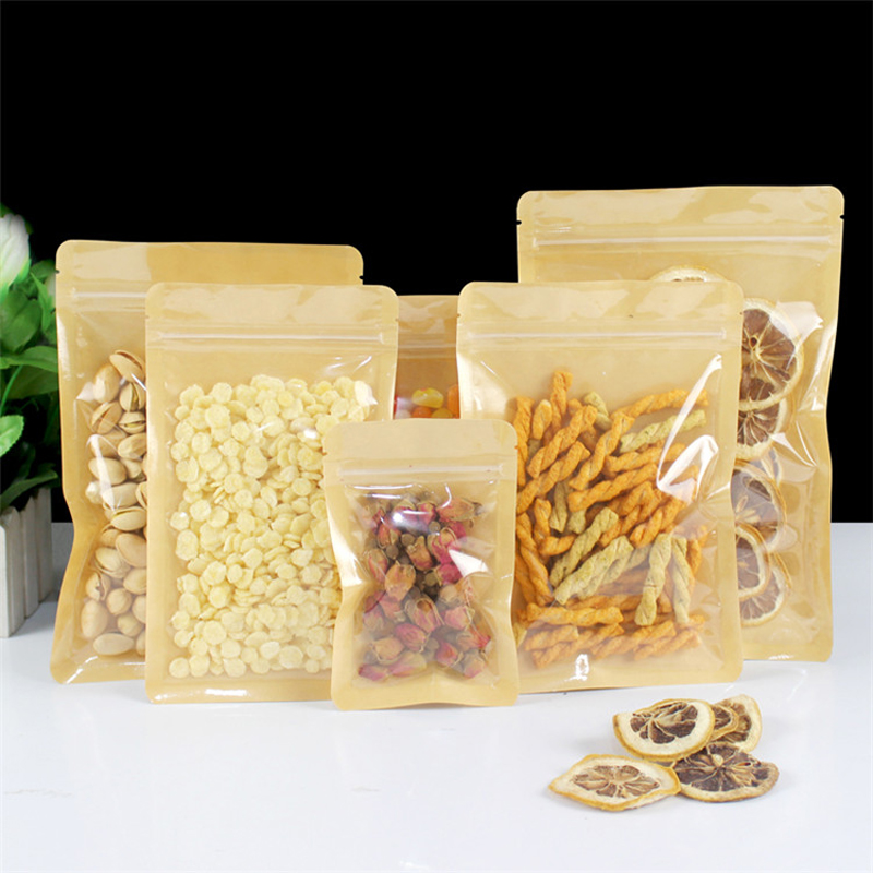 Brown One Side Clear Resealabl - Food Like Snacks ulasan dan harga