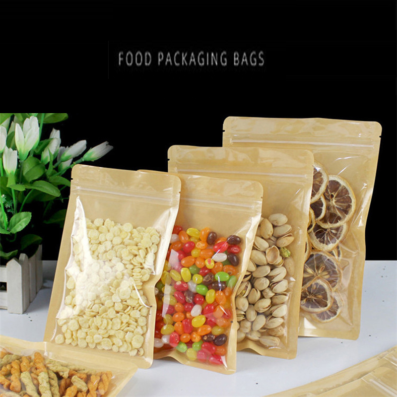 Brown One Side Clear Resealabl - Food Like Snacks ulasan dan harga