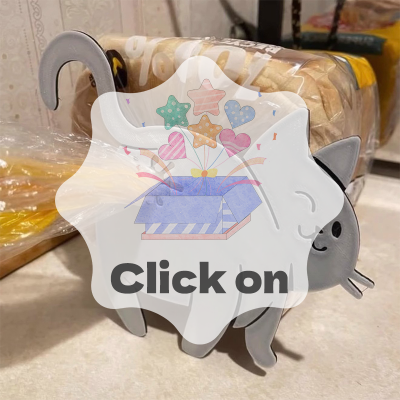 2pcs 3D Cat Butt Bread Bag Cli - Food Lovers Snacks ulasan dan harga